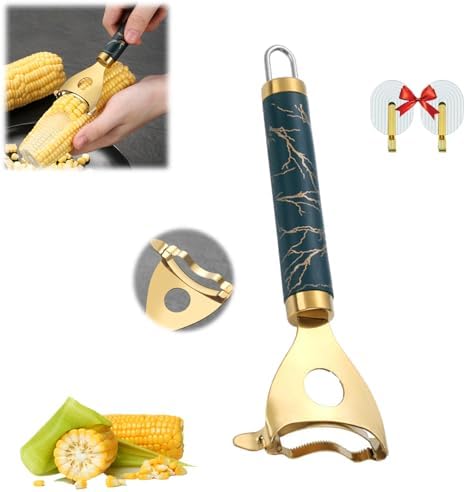 Cob Gobbler Corn Peeler, Cobb Gobbler Corn Shucker, Effortless & Fast Cobb Gobbler - Effortless Corn Stripper, Corn Cob Stripper Tool, Stainless Steel Corn Thresher Tool (1PC)