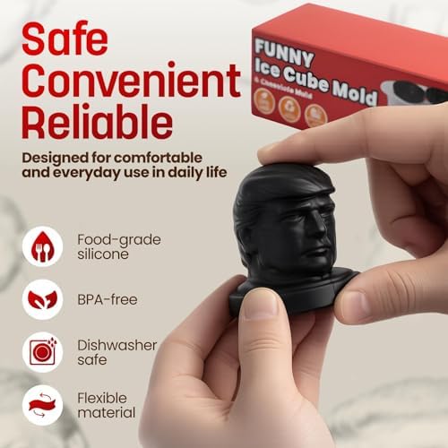Funny Face Ice Cube Tray – 3-Cavity Food-Grade Silicone Mold with Lids, BPA-Free, Easy Release, Dishwasher-Safe — 3D Head-Shaped Ice for Iced Coffee, Juices & Mocktails