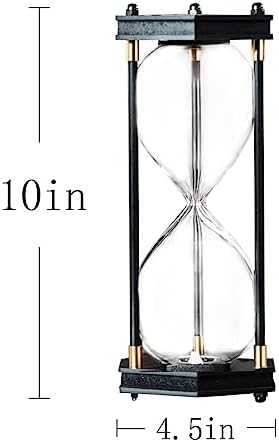 Fillable Hourglass Timer, Hexagon Wooden Decorative Sand Timer
