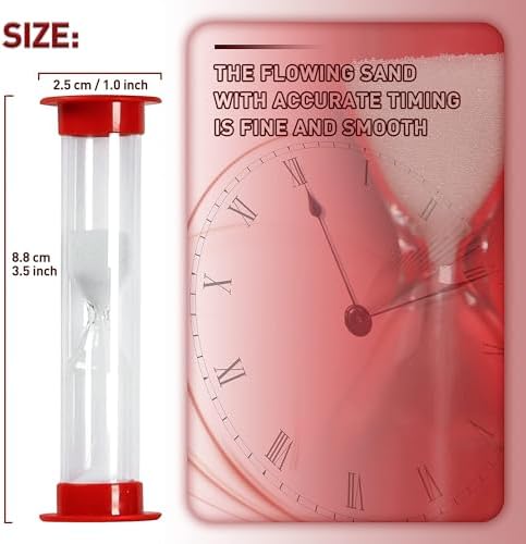 PROLOSO 30 Sec Sand Timer Hourglass Sandglass Clock Countdown Bulk Toy Set Timers for Kids Games Classroom School Prize Party Favors Pack of 20 (White Sand)