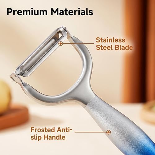 Aniso 2-in-1 Vegetable Peeler, Julienne Blade, Stainless Steel Handle