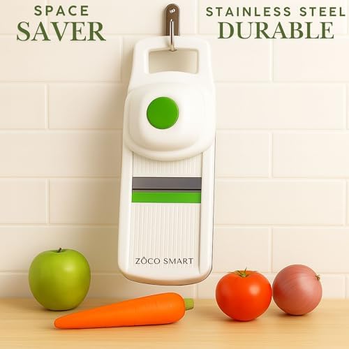 Vegetable Chopper & Mandoline Slicer – 14-in-1 Food Chopper, Vegetable Cutter, Dicer & Kitchen Slicer with 8 Stainless Steel Blades, Onion Chopper, Non-Slip Base & Safety Hand Guard by Zôco Smart