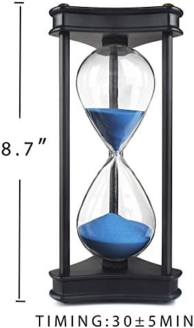 30 Minute 4X4X 8.5inch White Sand Triangle Hourglass