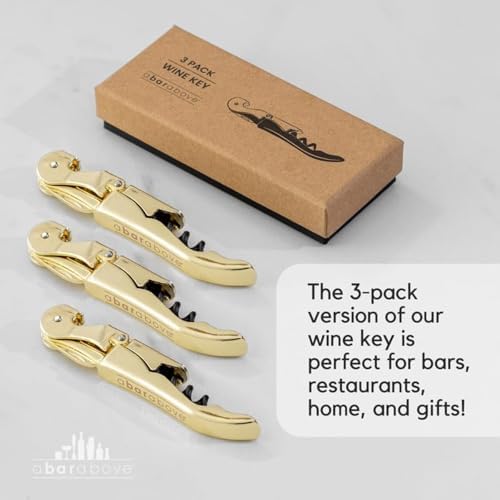 A Bar Above Manual Wine Bottle Opener and Corkscrew Wine Key Ergonomic Grip