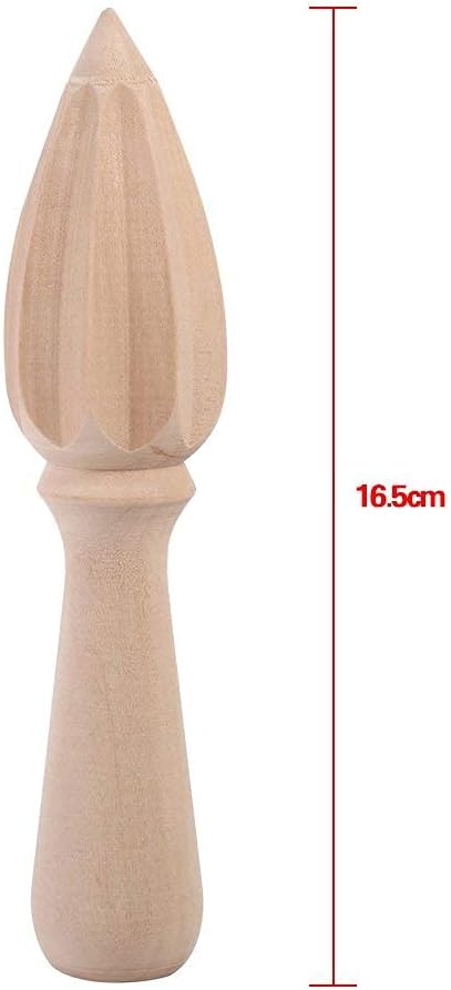 Fdit Wooden Hand Juicer, Citrus Fruit Reamer, Easy to Use with Comfortable Grip, Manual Operation for Lemon Orange Lime, Kitchenware Tool for Home Restaurant