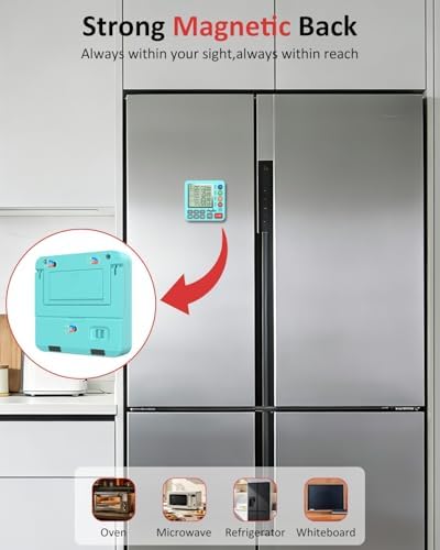 Digital Kitchen Timer with 4 Channel, Loud Alarm and Silent Mode