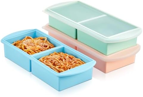 Silicone Freezer Tray with Lid for Soup Ice Cubes, 2Cup Large Ice Cube Tray