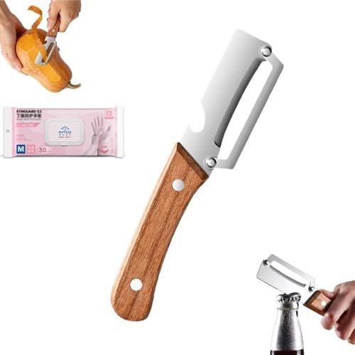 Zero Flex Wooden Peeler, 2-in-1 Multifunctional Vegetable Peeler, Wooden Handle Peeler, Zero Flex Wood Kitchen Tool for Fruit Potato (1 PCS)