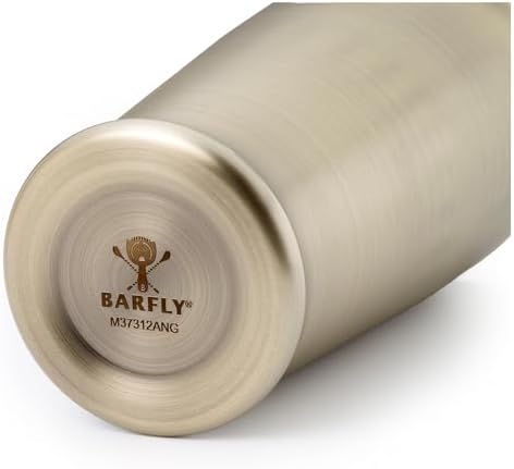 Barfly Cocktail Shaker with Weighted Bottom, Deluxe 28 oz, Antique Gold