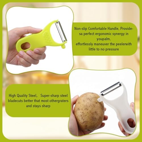 20 Pack Vegetable Peeler Bulk with Sharp Blade, 5 Colors Potato Peelers for Kitchen, Dual Blade Y Peeler with Ergonomic Grip for Potatoes Carrots Fruit, Peeling Tools for Kitchen Restaurant