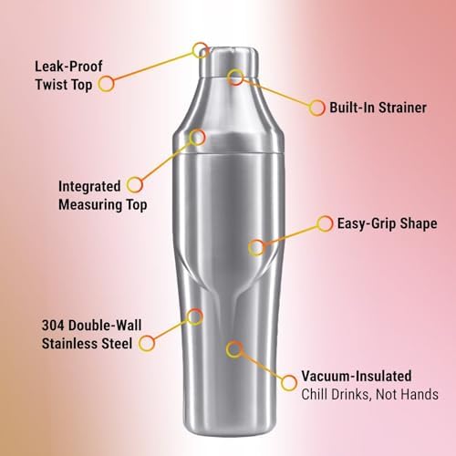 Lexenic 24oz Double Wall Vacuum Insulated Cocktail Shaker-I