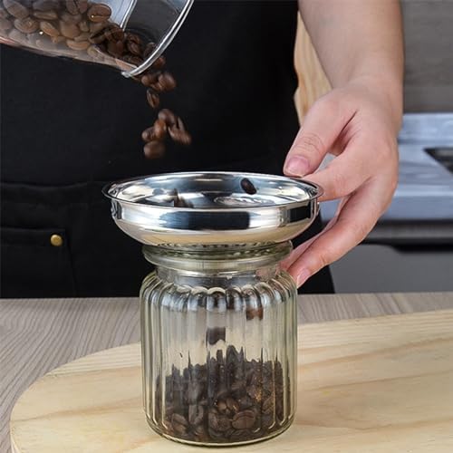Set of 2 Canning Funnels with Wide Mouth - Stainless Steel Large/Small Kitchen Funnel Strainer - Use This to Fill Bottles with jam Oil Spice Compatible with Mason Jar