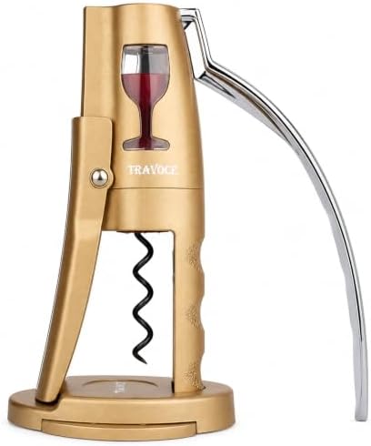 TRAVOCE Manual Lever Wine Opener with Foil Cutter, Bronze Tone