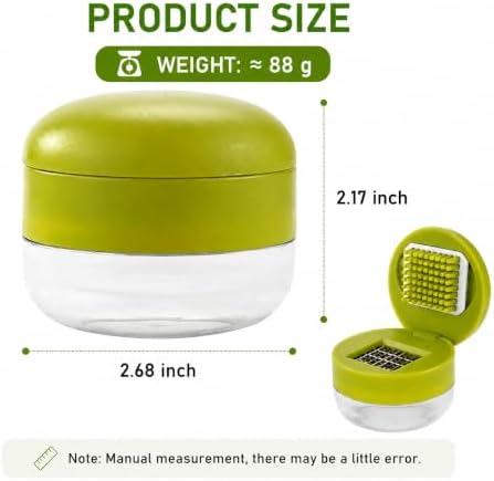 Garlic Press, Manual Garlic Chopper Mini with Stainless Steel Blades.(1)