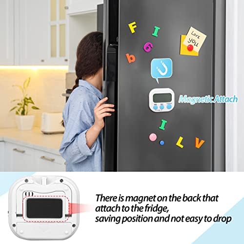 Weewooday 24 Pcs Digital Kitchen Timer Bulk, White