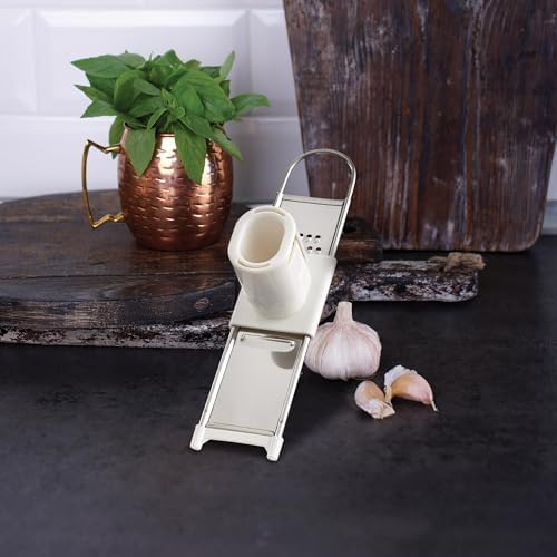 Fantes Garlic Slicer Grater, Stainless Steel, 8.75 x 2.25-Inches, The Italian Market Original since 1906