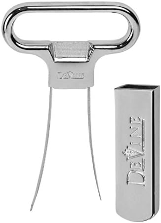 DeVine- Ah So Wine Opener for Vintage Bottles - Two-Prong Cork Puller & Corker With Sleek Case - Great Gift Idea