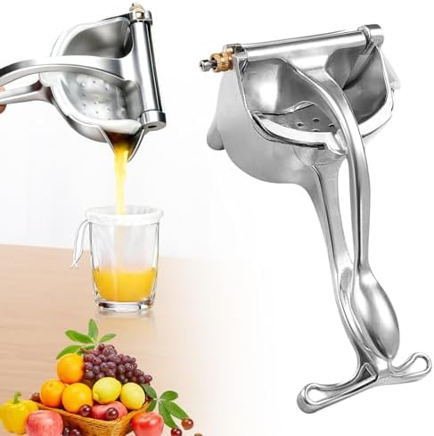 Heavy Duty Manual Fruit Juicer Press,XL Fresh Fruit Juice Extractor,2026 New Hand Press Citrus Squeezer for Lemon, Orange, Grape
