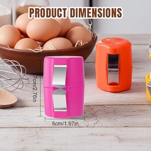 Egg Shell Opener, 2026 Upgrade Egg Shell Separator for Raw Eggs Gadgets Cracker Tool, Stainless Steel Eggs Cutter Eggs Cracker Tool Multifunctional Egg Cutter for Home Kitchen (Yellow, 2 pack)