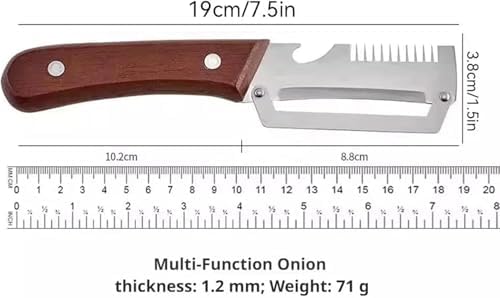Ultimate Kitchen Multi Tool Peeler, Precision Peeler Pro, Solid Wood Non-Slip Handle, 3 in 1 vegetable peeler set, 2.5 mm Zero Pressure Peelers, for Cane, Potato, Fruit, Easy to Clean (A*2+B*2)