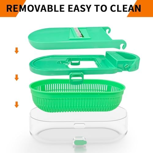 12-in-1 Vegetable Chopper, Dicer, Professional 8 Blades, Onion Chopper, Potato Slicer, Cheese Grater, Stainless Steel Blade, Home Essentials & Kitchen Gadgets, Budget-Friendly