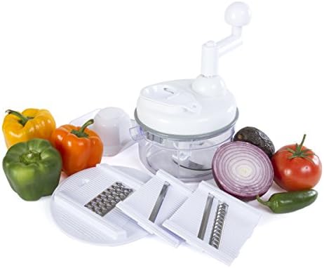 Kitchen Home Manual Food Chopper - 5 in 1 Miracle Chopper, Salsa Maker, Blender, Slicer, Shredder and Julienne – As Seen on TV Manual Food Processor