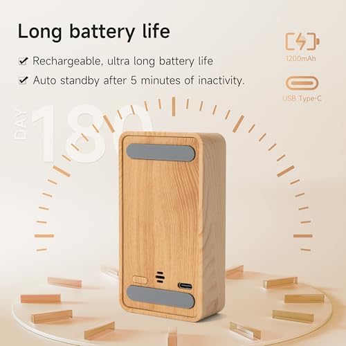 Visual Timer, Rechargeable Digital Hourglass Timer with LED Display