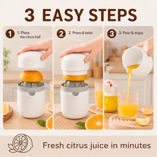 Manual Citrus Juicer Cup for Lemons, Oranges and Limes