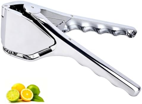 Heavy-Duty Lemon Squeezer Stainless Steel - Handheld Juicer with Full Juice Extraction - Easy Squeeze Lime Citrus Flods Flat Manual Press Fruit Extractor/Presser