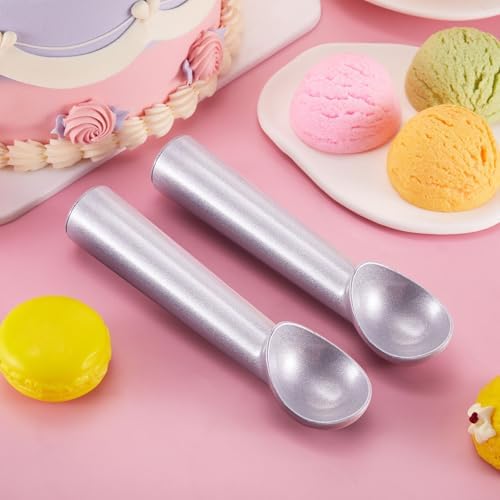 Gejoy 8 Pcs Ice Cream Scoop Set, Ice Cream Scoops 7 Inch, Silver