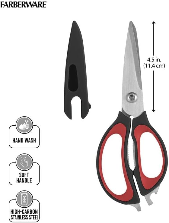 Farberware 4-In-1 Kitchen Shears - Red, 2-Piece