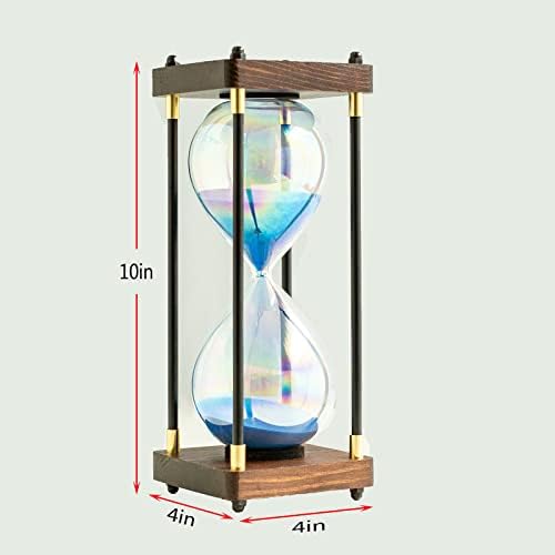 Rainbow Hourglass Timer,30 Minutes Sand Timers,Hour Glass with Sand Timer for Gift,Hourglass Decor for Home, Desk,Office, Wedding Decor (Blue 30 min)