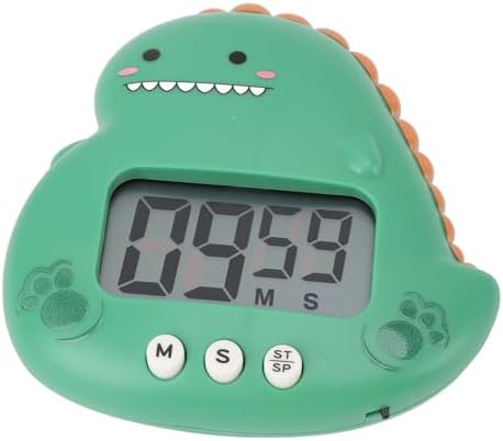Dinosaur Digital Kitchen Timer with Magnetic Back Stand, Green