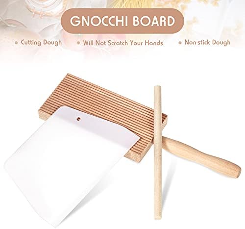 Potato Ricer Set, 3 Discs, Gnocchi Board, Rolling Pin, Pasta Tools