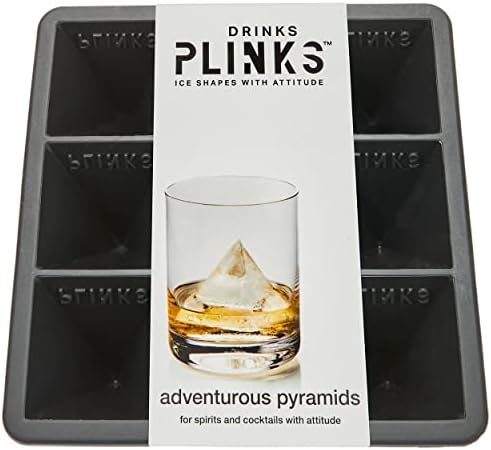 DRINKSPLINKS Pyramid Ice Mold. Large Silicone Tray.
