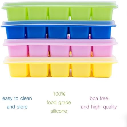beicemania® Silicone Ice Tray with Lid Ice Cube Trays Ice Cube Maker, 3x3cm 15er Pink