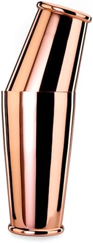 Barfly Cocktail Shaker Set with Weighted Bottom, Deluxe 18 and 28 oz, Copper
