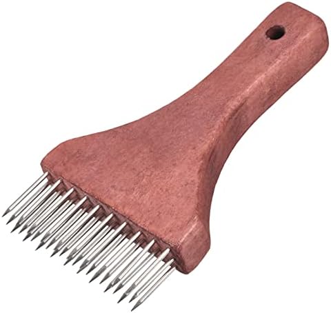 uxcell Stainless Steel Meat Tenderizer, Meat Mallet Needle Nails Kitchen Tools for Tenderizing Meats Steak Fish Chicken, Red