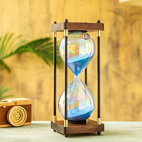 Rainbow Hourglass Timer,30 Minutes Sand Timers,Hour Glass with Sand Timer for Gift,Hourglass Decor for Home, Desk,Office, Wedding Decor (Blue 30 min)