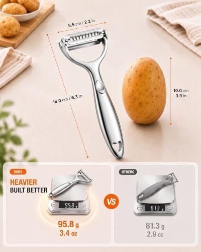 Potato Peeler, Ultra Sharp Stainless Steel Y Vegetable Peeler for Kitchen