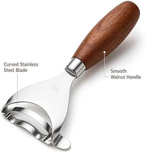 Phmnkl Corn Kernel Remover, 1-Second Stainless Steel Corn Stripper with Walnut Handle, Dishwasher Safe Kitchen Tool for Salad Salsa Popcorn, BBQ Prep Gadget, Farmhouse Kitchen Gift
