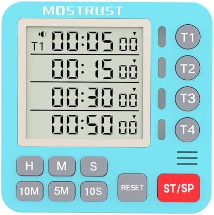 Digital Dual Kitchen Timer, Multiple Channels Countdown Timer