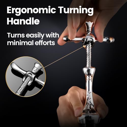 Gourmet Easy Deluxe Wine Opener, Manual Corkscrew, No Broken Bits Design