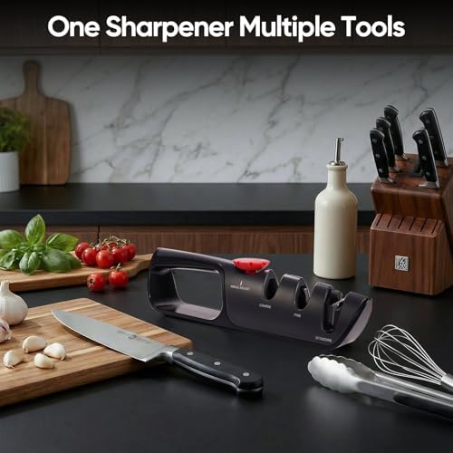 USELUCK Knife Sharpener, 6 Adjustable Sharpening Angle