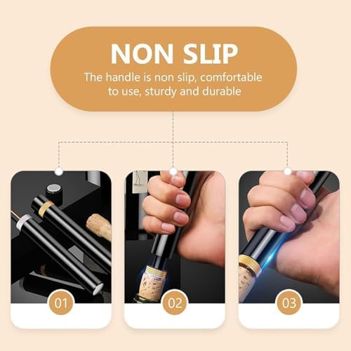 Wine Opener, MIni Wine Opener, Travel Portable Pocket Air Pressure Pump Wine Bottle Opener, Travel Porta for Home, Restaurant, Party (Gold)