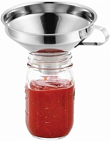 Wide-Mouth Canning Funnel With Handle For Mason Jar,Stainless Steel Kitchen Funnel For Regular and Wide Mouth Jars