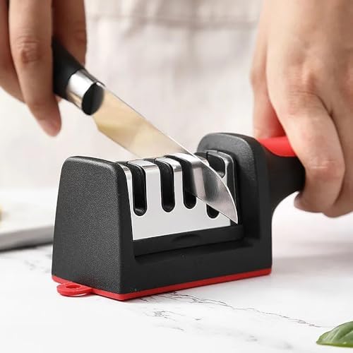3 Stage Portable Knife Sharpener Sharpening Tool, Anti-slip,Easy To Repair,Restore and Polish Blades