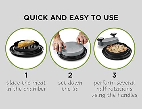 Chicken Shredder Shred Machine Meat Shredder Alternative to Meat Shredding Tool with Handles and Non Skid Base for Pulled Pork Chicken Beef Food ShredMachine