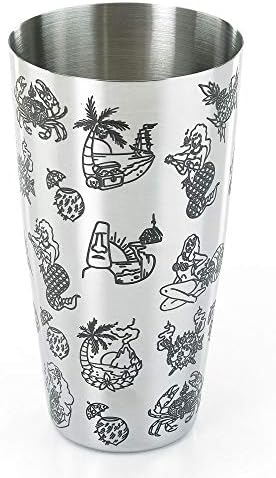 Barfly Cocktail Tin, Large 28 oz (828 ml), Stainless Steel, Tiki