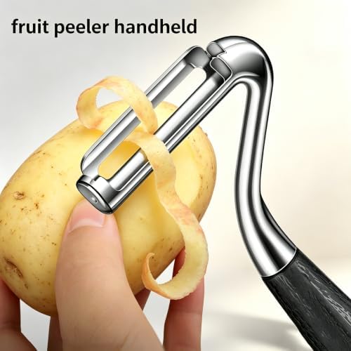 Wood Handle Stainless Steel Y Peeler, Potato Vegetable Fruit Peeler
